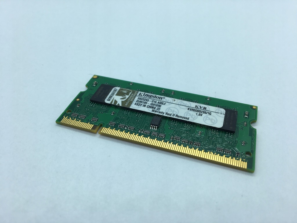 SO-DIMM 1024MB DDR-II PC-800 PIN200 Kingston KVR Kingston800D2S6/1G foto1